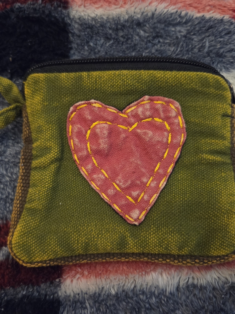 NWOT Green Canvas Wallet/Coin Purse
